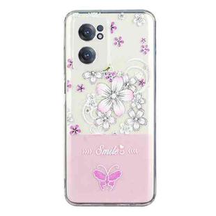 For OnePlus Nord CE 2 5G Bronzing Butterfly Flower Phone Case(Cherry Blossoms)