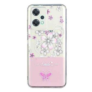 For OnePlus Nord CE 2 Lite Bronzing Butterfly Flower Phone Case(Cherry Blossoms)