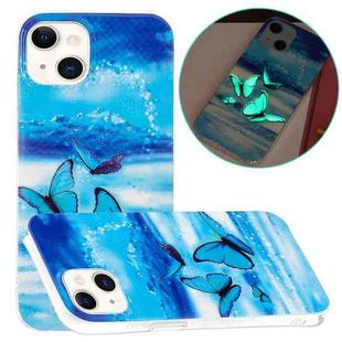 For iPhone 14 Luminous TPU Soft Phone Case (Butterflies)