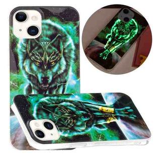For iPhone 14 Luminous TPU Soft Phone Case (Fierce Wolf)