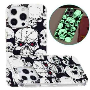 For iPhone 14 Pro Luminous TPU Soft Phone Case(Skull)