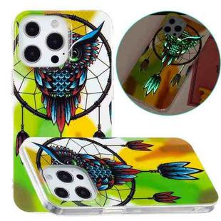 For iPhone 14 Pro Luminous TPU Soft Phone Case(Owl)