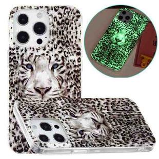 For iPhone 14 Pro Luminous TPU Soft Phone Case(Leopard Tiger)