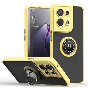 For OPPO Reno8 Pro+ Q Shadow 1 Series TPU + PC Phone Case with Ring Holder(Yellow)