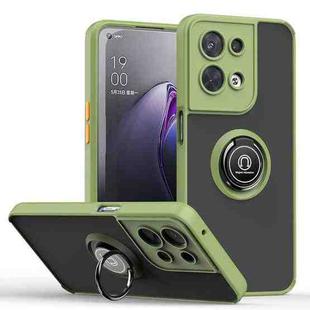 For OPPO Reno8 Q Shadow 1 Series TPU + PC Phone Case with Ring Holder(Green)
