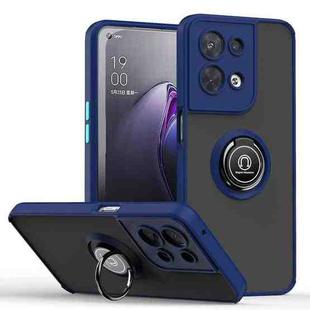 For OPPO Reno8 Q Shadow 1 Series TPU + PC Phone Case with Ring Holder(Royal Blue)