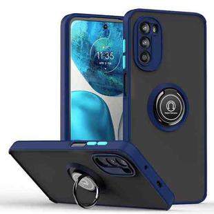 For Motorola Moto G52 Q Shadow 1 Series TPU + PC Phone Case with Ring Holder(Royal Blue)