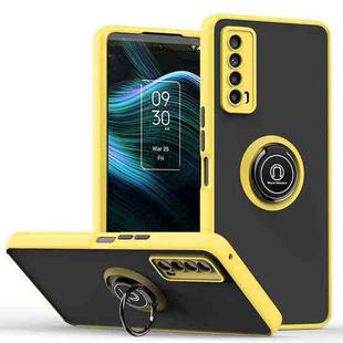 For TCL Stylus 5G Q Shadow 1 Series TPU + PC Phone Case with Ring Holder(Yellow)