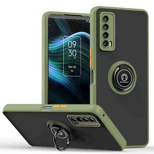 For TCL Stylus 5G Q Shadow 1 Series TPU + PC Phone Case with Ring Holder(Green)