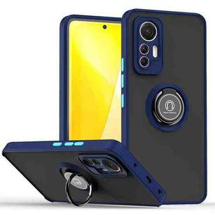 For Xiaomi 12 Lite Q Shadow 1 Series TPU + PC Phone Case with Ring Holder(Royal Blue)