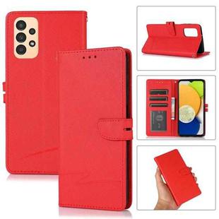 For Samsung Galaxy A13 4G Cross Texture Horizontal Flip Leather Phone Case(Red)