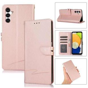 For Samsung Galaxy A13 5G Cross Texture Horizontal Flip Leather Phone Case(Pink)