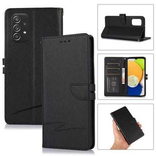 For Samsung Galaxy A32 Cross Texture Horizontal Flip Leather Phone Case(Black)