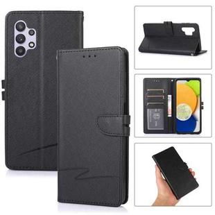 For Samsung Galaxy A32 5G Cross Texture Horizontal Flip Leather Phone Case(Black)