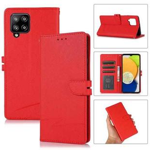 For Samsung Galaxy A42 5G Cross Texture Horizontal Flip Leather Phone Case(Red)