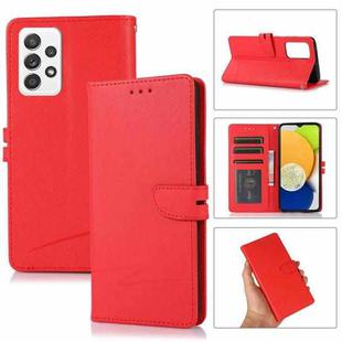 For Samsung Galaxy A52 5G Cross Texture Horizontal Flip Leather Phone Case(Red)