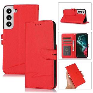 For Samsung Galaxy S22 5G Cross Texture Horizontal Flip Leather Phone Case(Red)