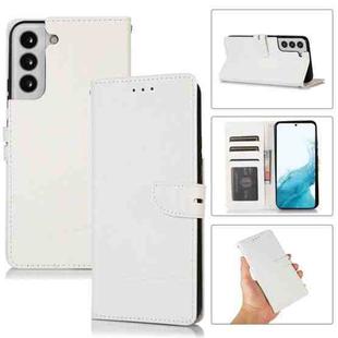 For Samsung Galaxy S22+ 5G Cross Texture Horizontal Flip Leather Phone Case(White)