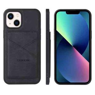 For iPhone 14 TAOKKIM Retro Matte Phone Case (Black)