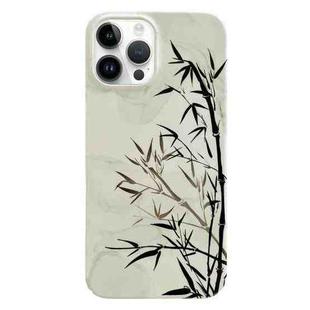 For iPhone 13 Pro Painted Pattern PC Phone Case (Ink Painting)