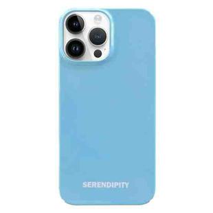 For iPhone 13 Pro Max Painted Pattern PC Phone Case (Blue)