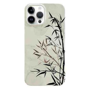 For iPhone 13 Pro Max Painted Pattern PC Phone Case (Ink Painting)