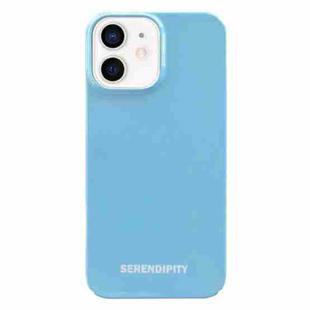 For iPhone 12 Painted Pattern PC Phone Case(Blue)