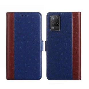 For Realme V13 5G Ostrich Texture Flip Leather Phone Case(Blue)