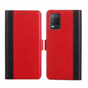 For Realme V13 5G Ostrich Texture Flip Leather Phone Case(Red)