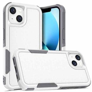 For iPhone 14 Soft TPU Hard PC Phone Case (White)