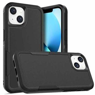 For iPhone 14 Soft TPU Hard PC Phone Case (Black)