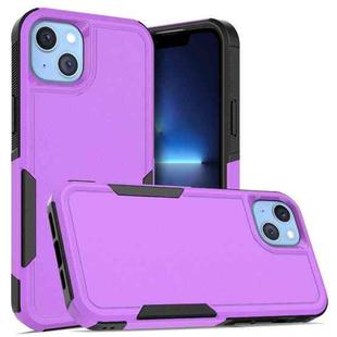 For iPhone 14 Plus Soft TPU Hard PC Phone Case (Purple)