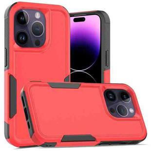 For iPhone 14 Pro Max Soft TPU Hard PC Phone Case (Red)