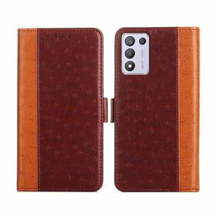 For OPPO K9s / Realme Q3s Ostrich Texture Flip Leather Phone Case(Brown)