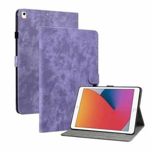 Tiger Pattern PU Tablet Case With Sleep / Wake-up Function For iPad 10.2 2019/Air 2019 10.5/10.2 2020/2021(Purple)