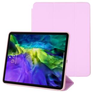For iPad Pro 11 2022 / 2021 / 2020 3-fold Horizontal Flip Smart Leather Tablet Case with Sleep / Wake-up Function & Holder(Pink)