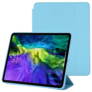 For iPad Pro 11 2022 / 2021 / 2020 3-fold Horizontal Flip Smart Leather Tablet Case with Sleep / Wake-up Function & Holder(Blue)