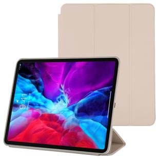 For iPad Pro 12.9 inch (2020/2021) 3-fold Horizontal Flip Smart Leather Tablet Case with Sleep / Wake-up Function & Holder(Grey)