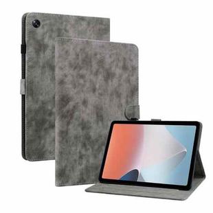 For OPPO Pad Air Tiger Pattern PU Tablet Case(Grey)