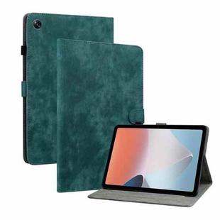 For OPPO Pad Air Tiger Pattern PU Tablet Case(Dark Green)