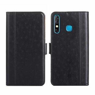 For Infinix Hot 8 / Hot 8 Lite / Tecno Camon 12 Ostrich Texture Flip Leather Phone Case(Black)