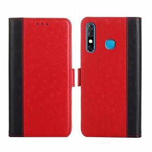 For Infinix Hot 8 / Hot 8 Lite / Tecno Camon 12 Ostrich Texture Flip Leather Phone Case(Red)
