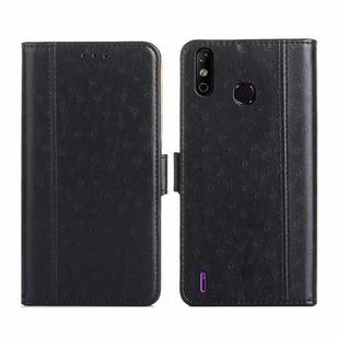 For Infinix Smart 4 Ostrich Texture Flip Leather Phone Case(Black)