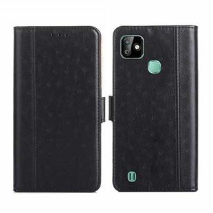 For Infinix Smart HD 2021 Ostrich Texture Flip Leather Phone Case(Black)