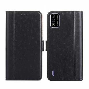 For Itel A48 Ostrich Texture Flip Leather Phone Case(Black)