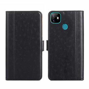 For Itel Vision 1 Ostrich Texture Flip Leather Phone Case(Black)