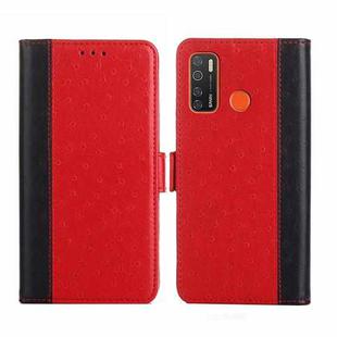 For Tecno Camon 15 / Camon 15 Air / Spark 5 / Spark 5 Pro Ostrich Texture Flip Leather Phone Case(Red)