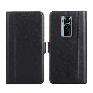 For Tecno Phantom X Ostrich Texture Flip Leather Phone Case(Black)