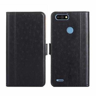 For Tecno Pop 2 / Pop 2 F / Pop 2 Pro / Pop 2 Power / Itel P13 Ostrich Texture Flip Leather Phone Case(Black)