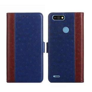 For Tecno Pop 2 / Pop 2 F / Pop 2 Pro / Pop 2 Power / Itel P13 Ostrich Texture Flip Leather Phone Case(Blue)